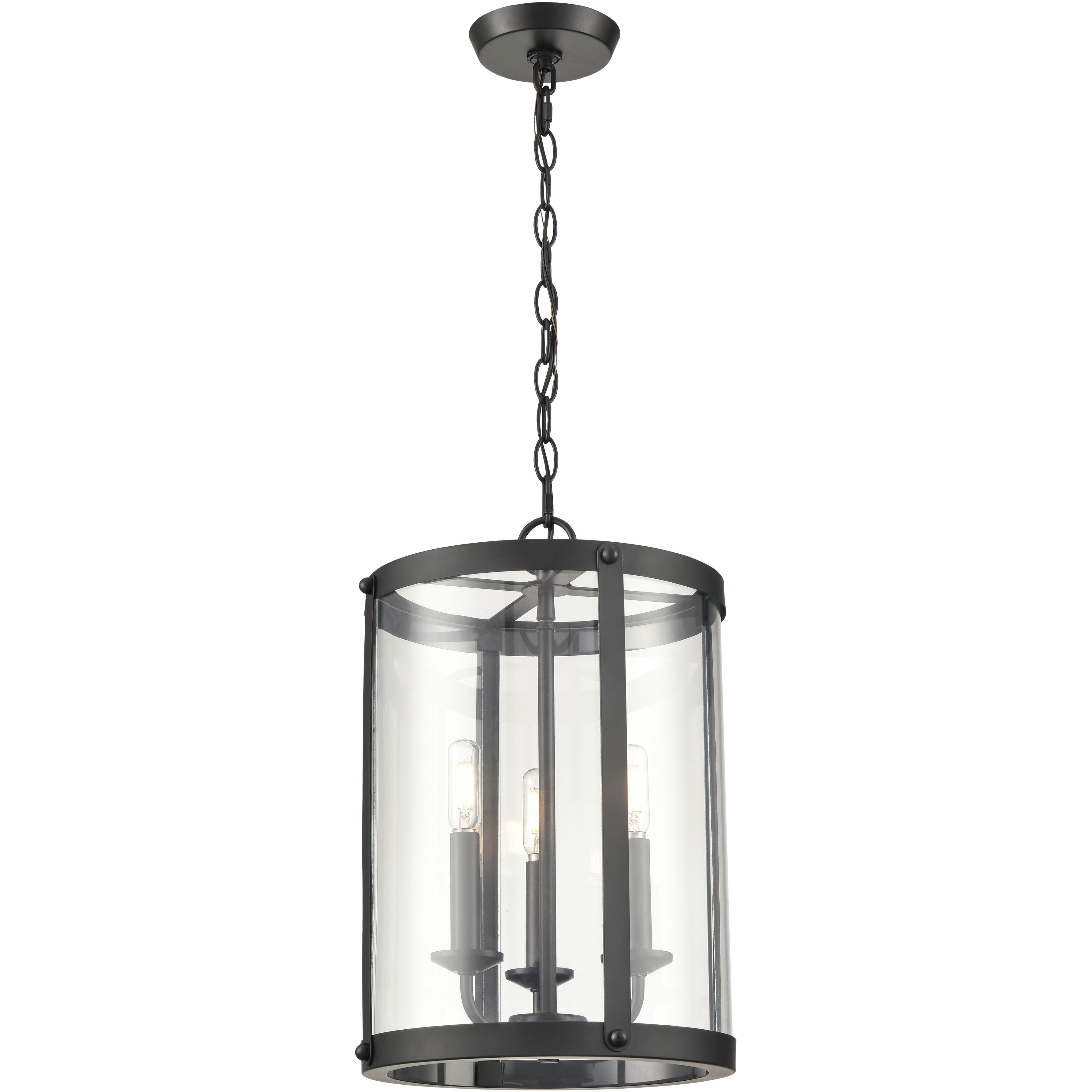 Aydenn 3 Light 11.75 inch Matte Black Indoor Pendant Ceiling Light